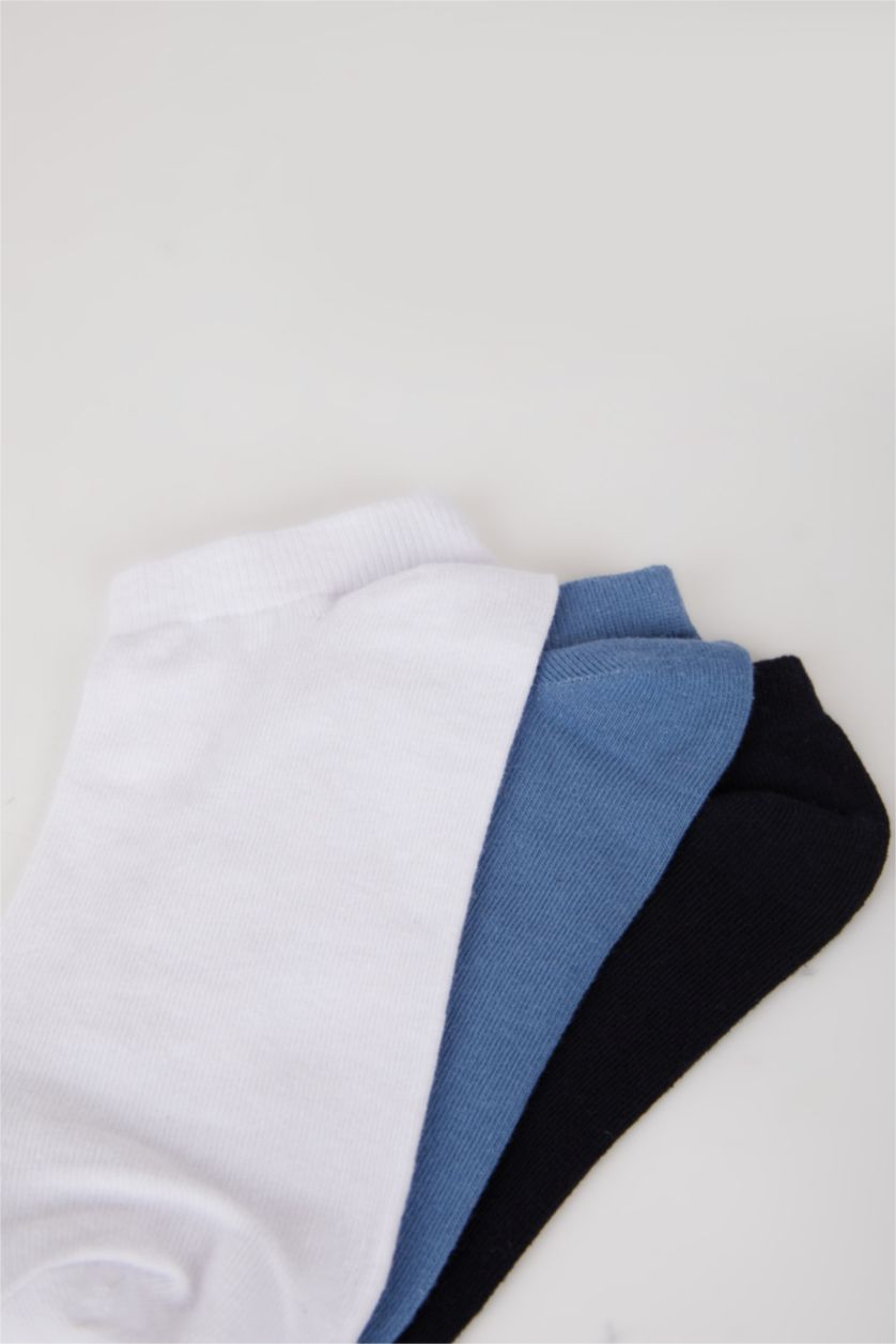 Erkek Karma Erkek 3'lü Pamuklu Patik Çorap