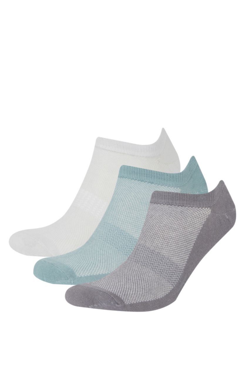 Erkek Karma Erkek 3'lü Pamuklu Sneaker Çorap