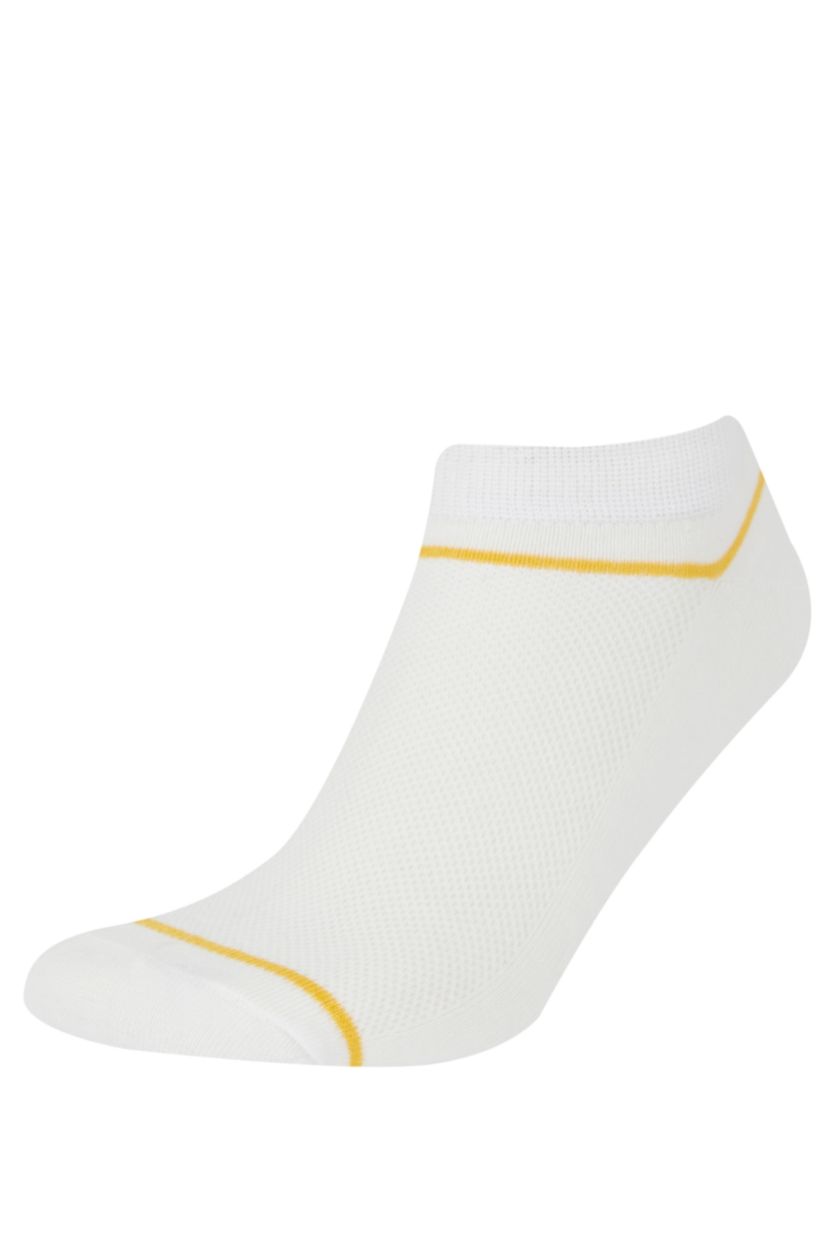 رجال أبيض (000) جوارب قصيرة قطن ولادي - 5 قطع