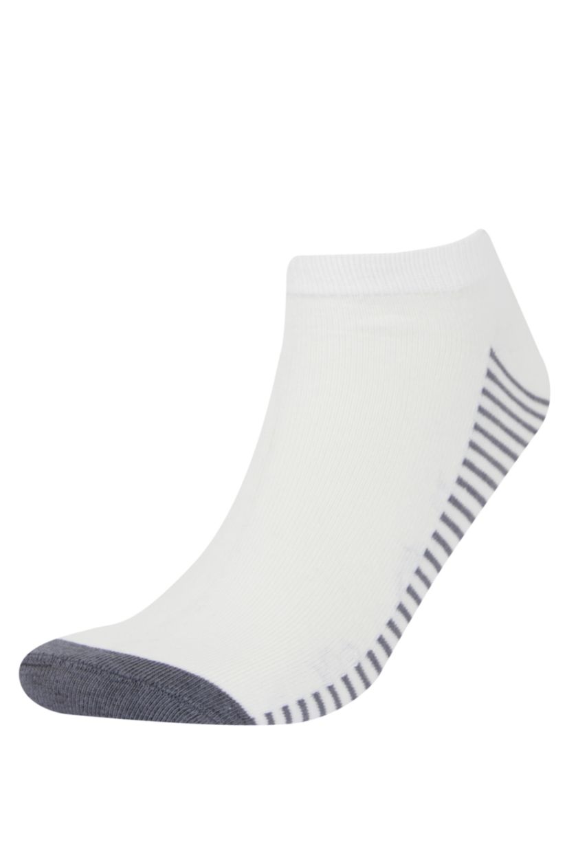 Erkek Beyaz Erkek 5'li Pamuklu Patik Çorap