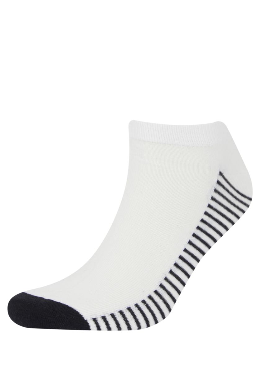 Erkek Beyaz Erkek 5'li Pamuklu Patik Çorap