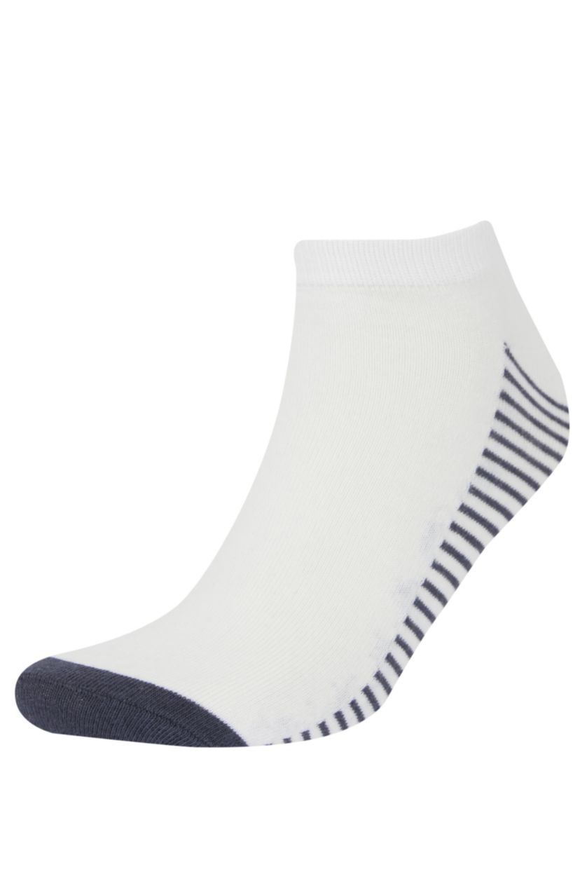 Erkek Beyaz Erkek 5'li Pamuklu Patik Çorap