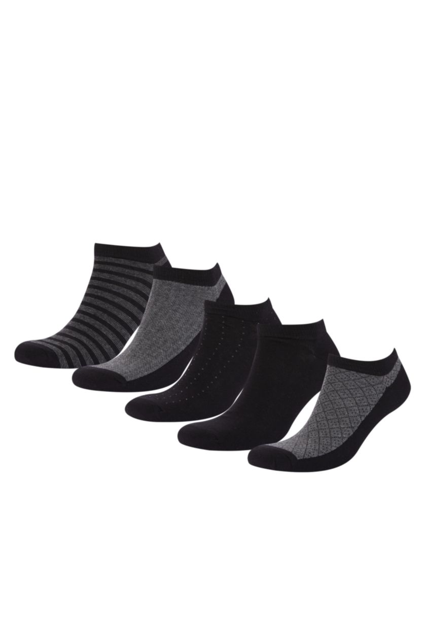 HOMME Noir Lot de 5 paires de chaussettes courtes en coton pour homme