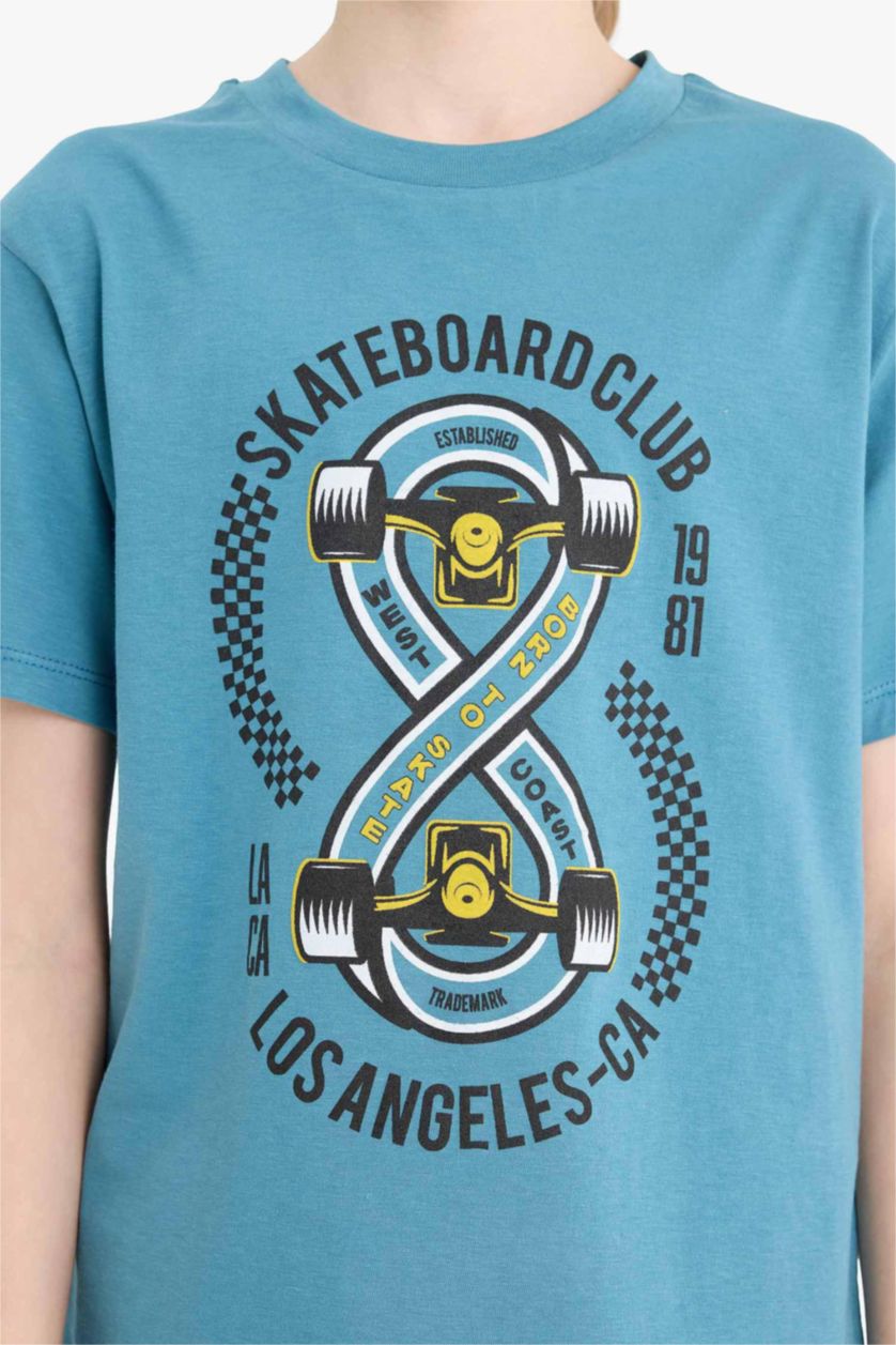 أولادي أزرق طقم بيجاما اولادي قصة عادية - قطعتين