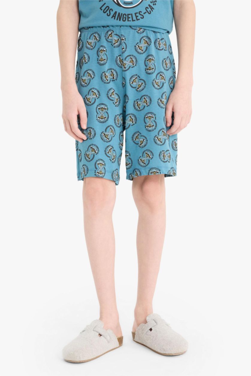 أولادي أزرق طقم بيجاما اولادي قصة عادية - قطعتين