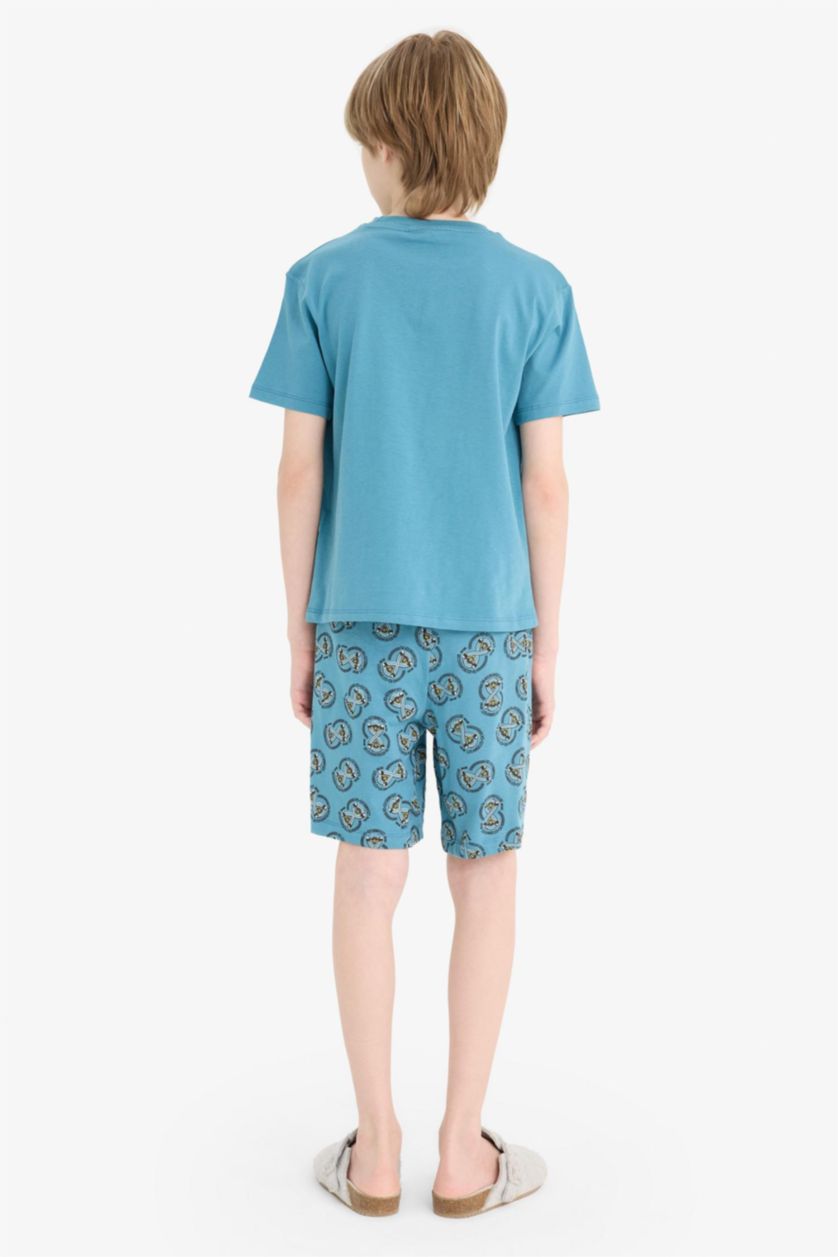 أولادي أزرق طقم بيجاما اولادي قصة عادية - قطعتين