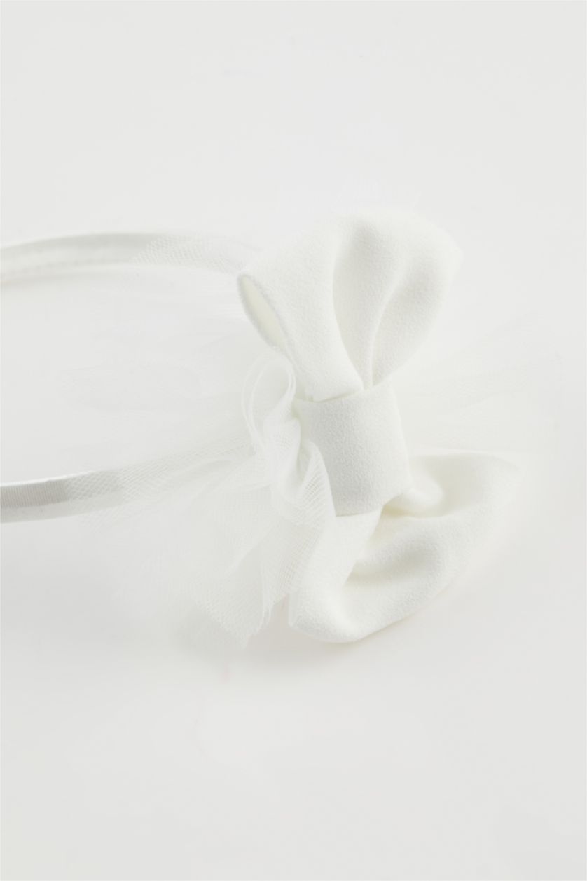 Kadın Beyaz Kadın Beyaz Kurdeleli Taç