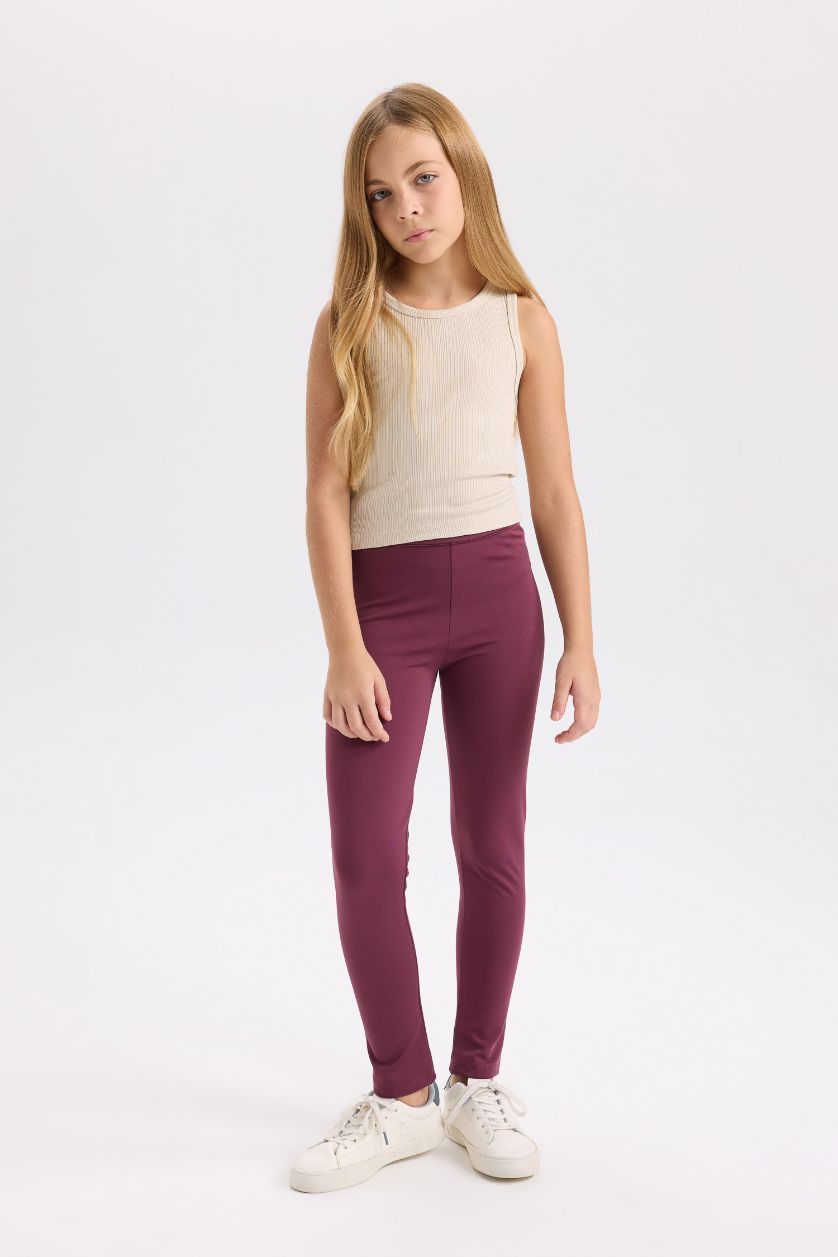 GIRLS & TEENS Purple Girl Basic Leggings