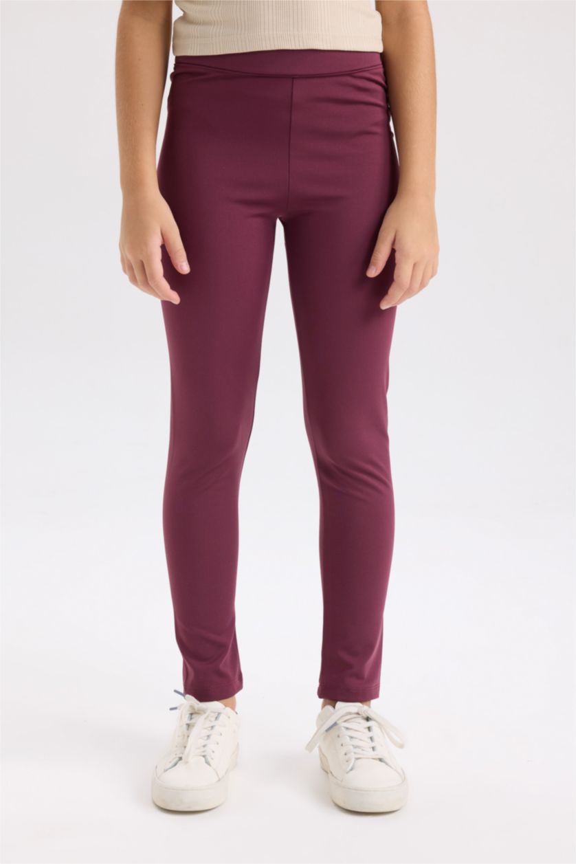 GIRLS & TEENS Purple Girl Basic Leggings