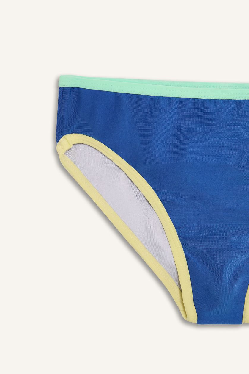 Kız Çocuk - Genç Kız Açık Sarı Baskılı Bikini Takımı Kız Çocuk