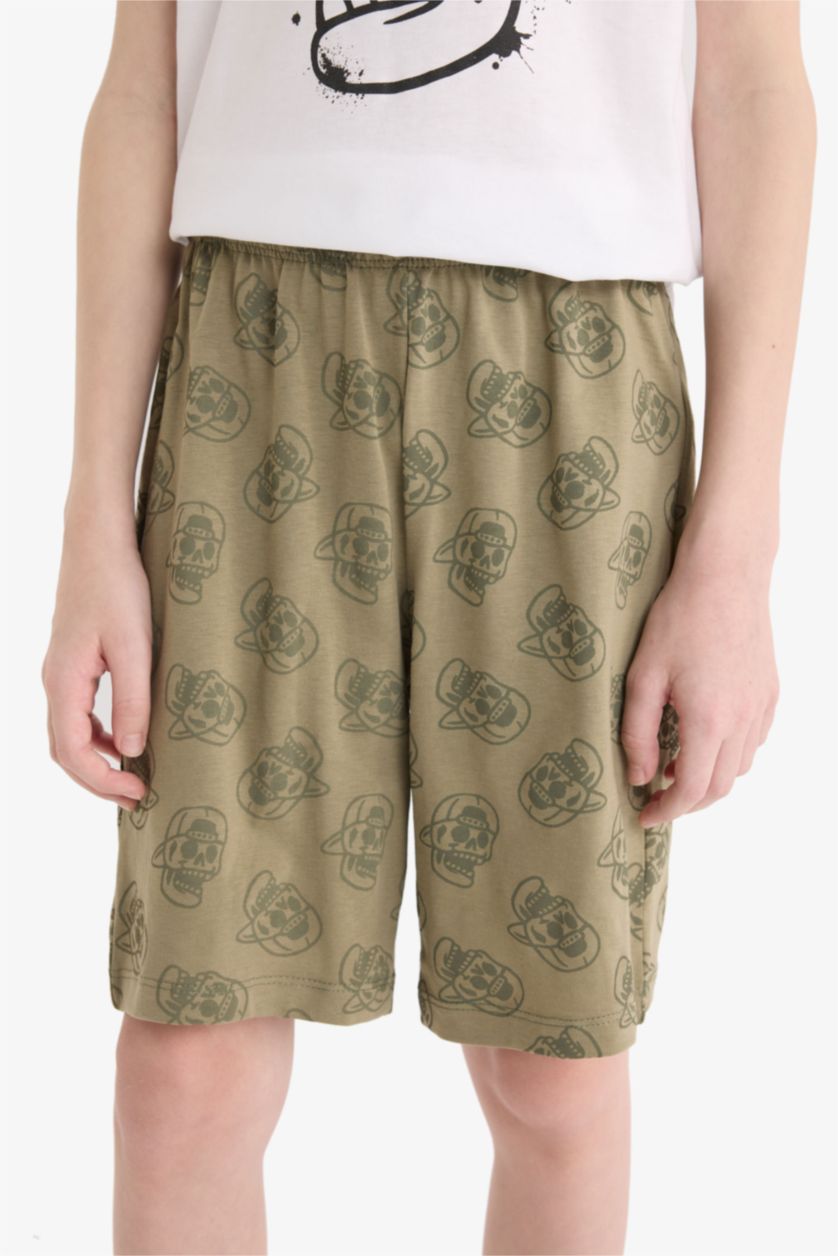 Boys & Teens White Boy Regular Fit 2 Piece Pajama Set