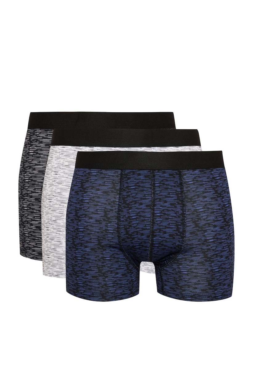 Erkek Siyah Regular Fıt 3'lü Boxer