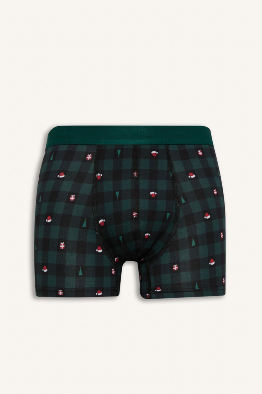Man Dark Green Man Christmas Themed Boxer