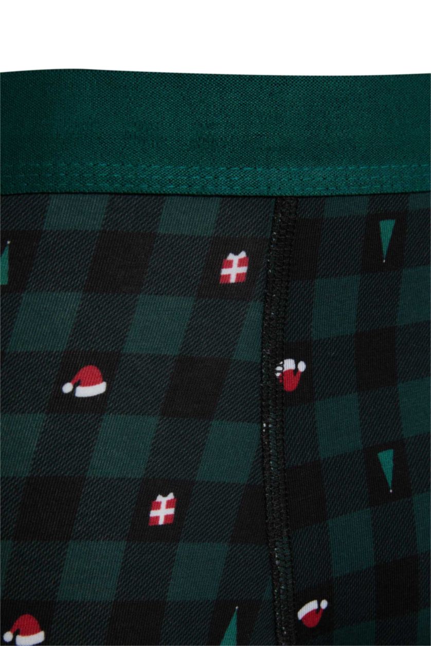 Man Dark Green Man Christmas Themed Boxer