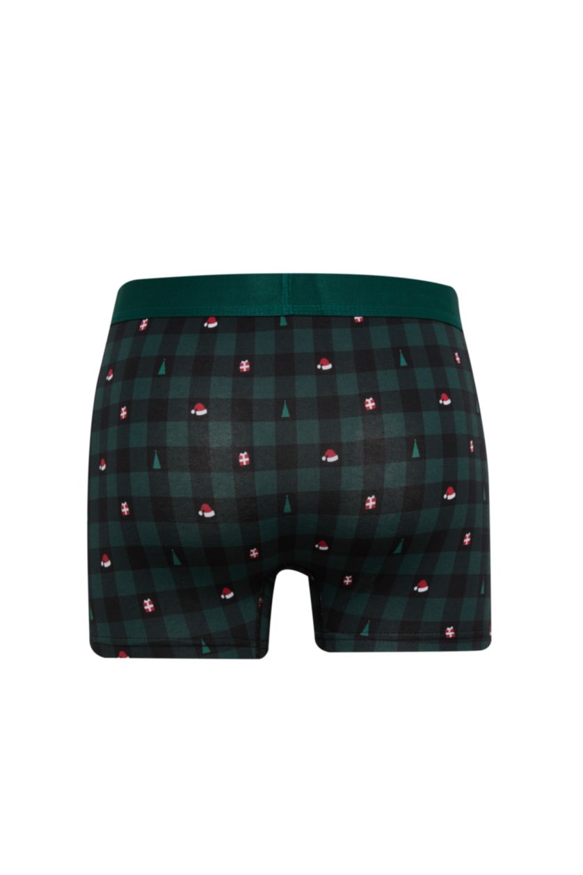 Man Dark Green Man Christmas Themed Boxer