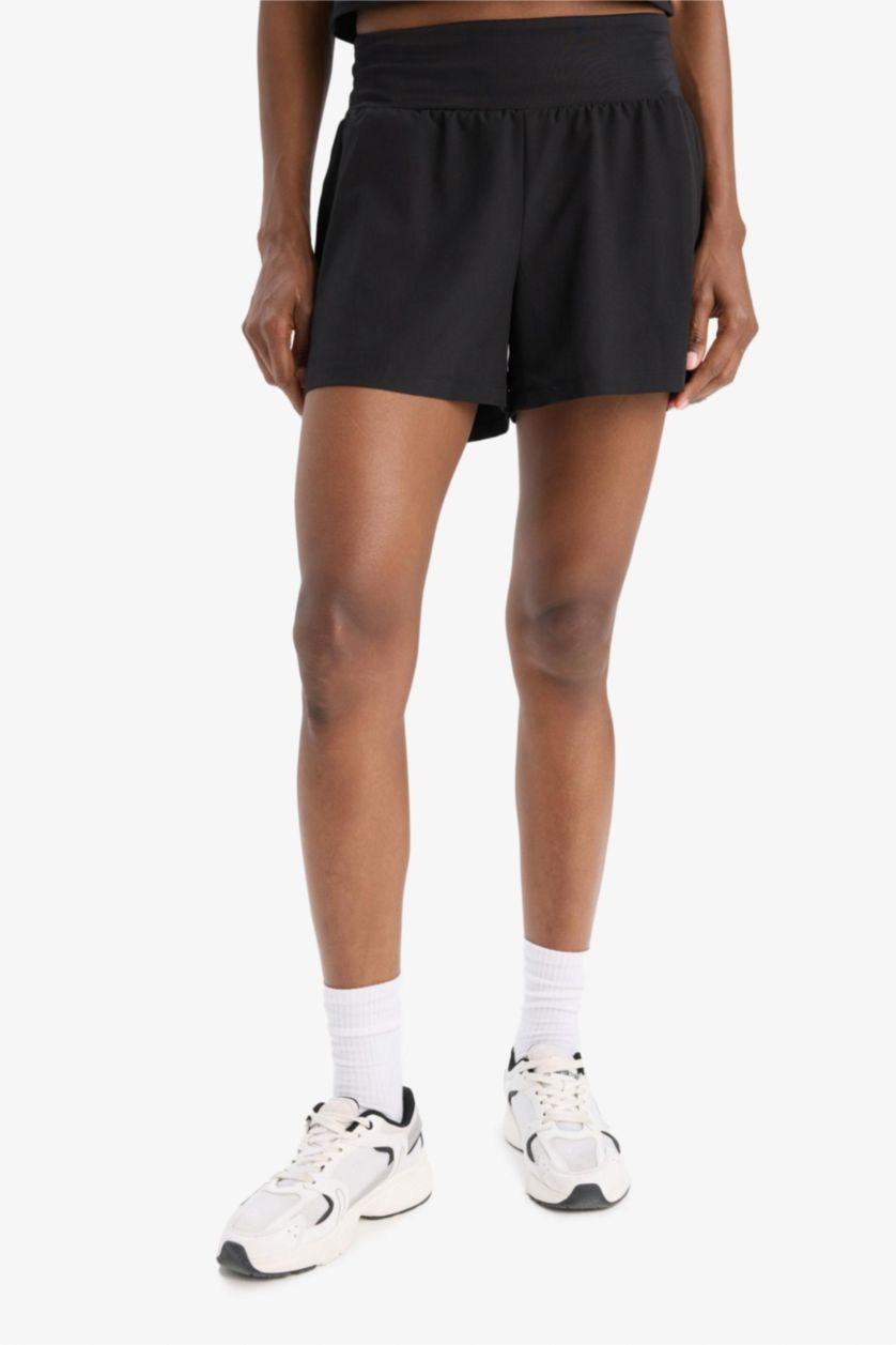 Woman Black DeFactoFit Woven Shorts