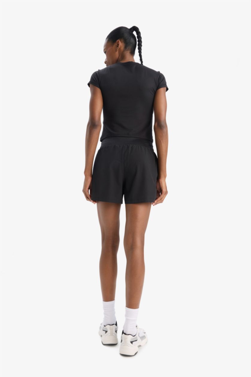 Woman Black DeFactoFit Woven Shorts