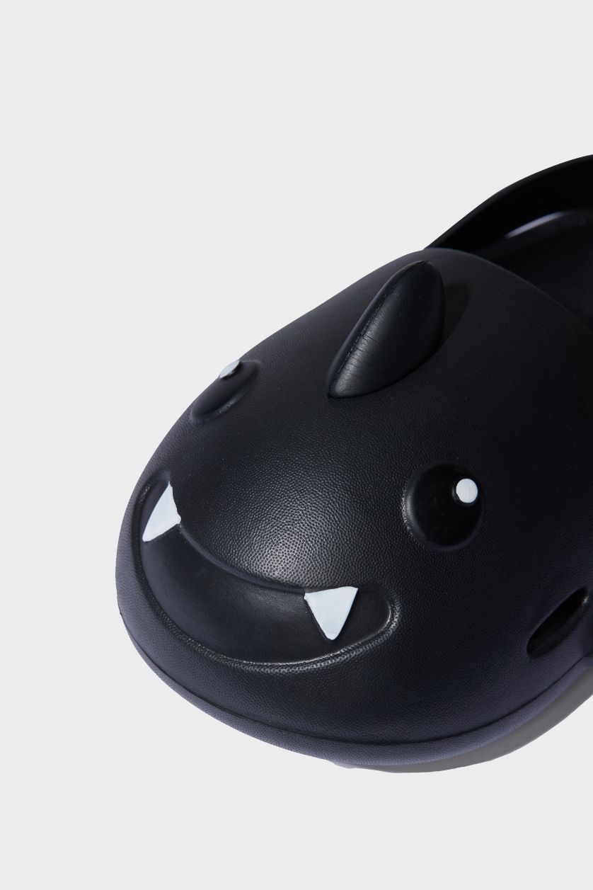 Erkek Çocuk - Genç Erkek Siyah Erkek Çocuk Düz Taban Eva Sandalet