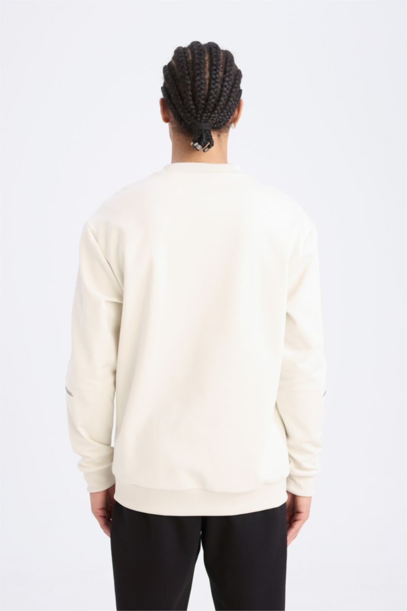 Erkek Taş Standart Fıt Sweatshirt