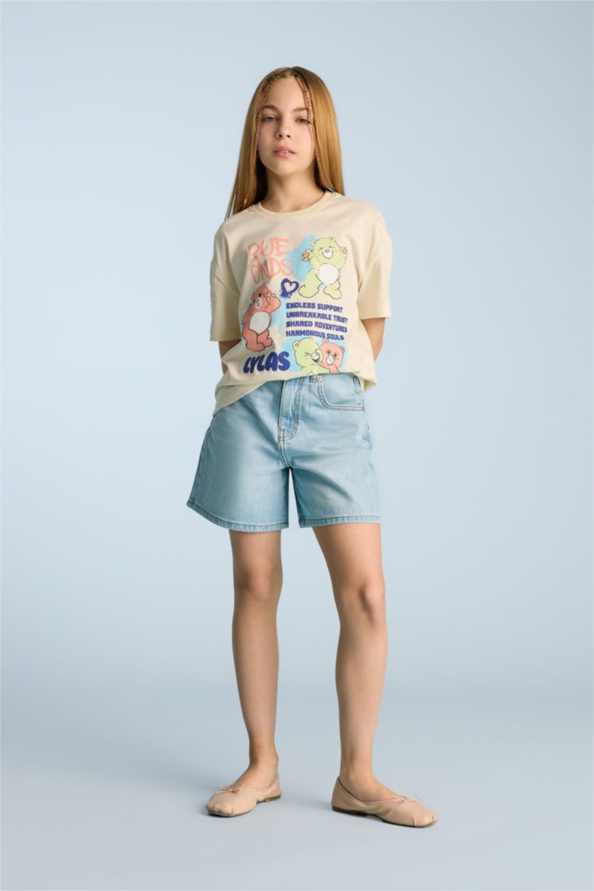 GIRLS & TEENS Ice Blue Girl Denim Shorts