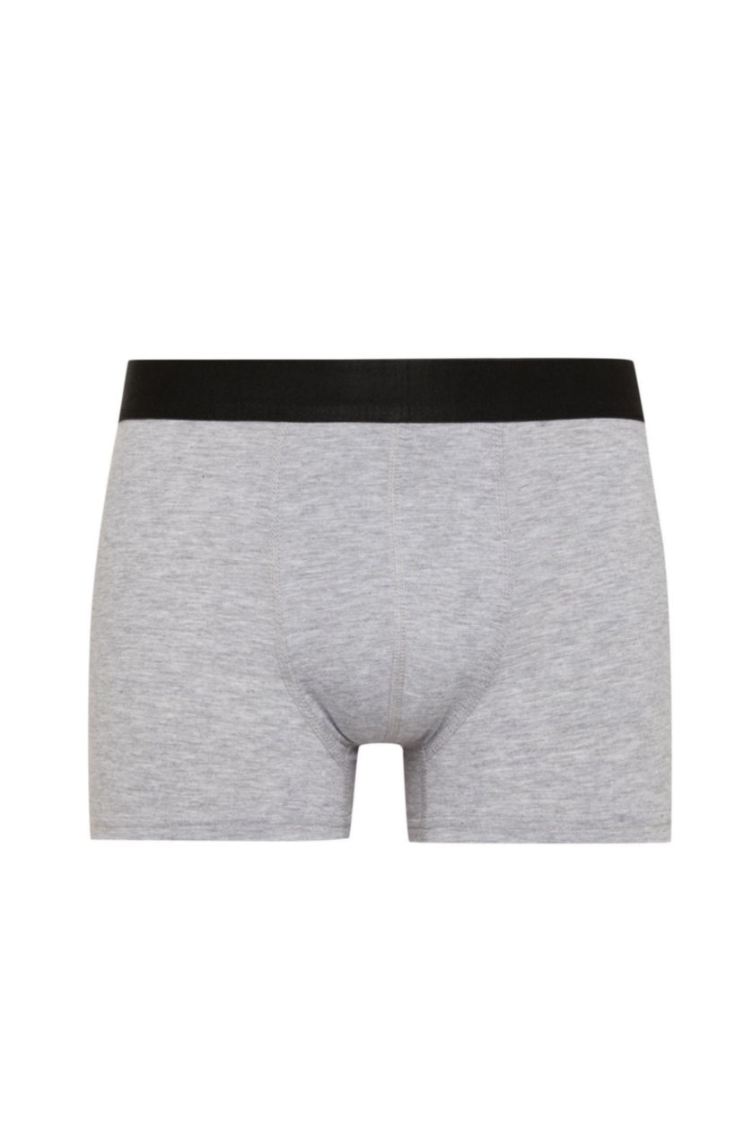 Erkek Gri Melanj Regular Fit 3'lü Boxer