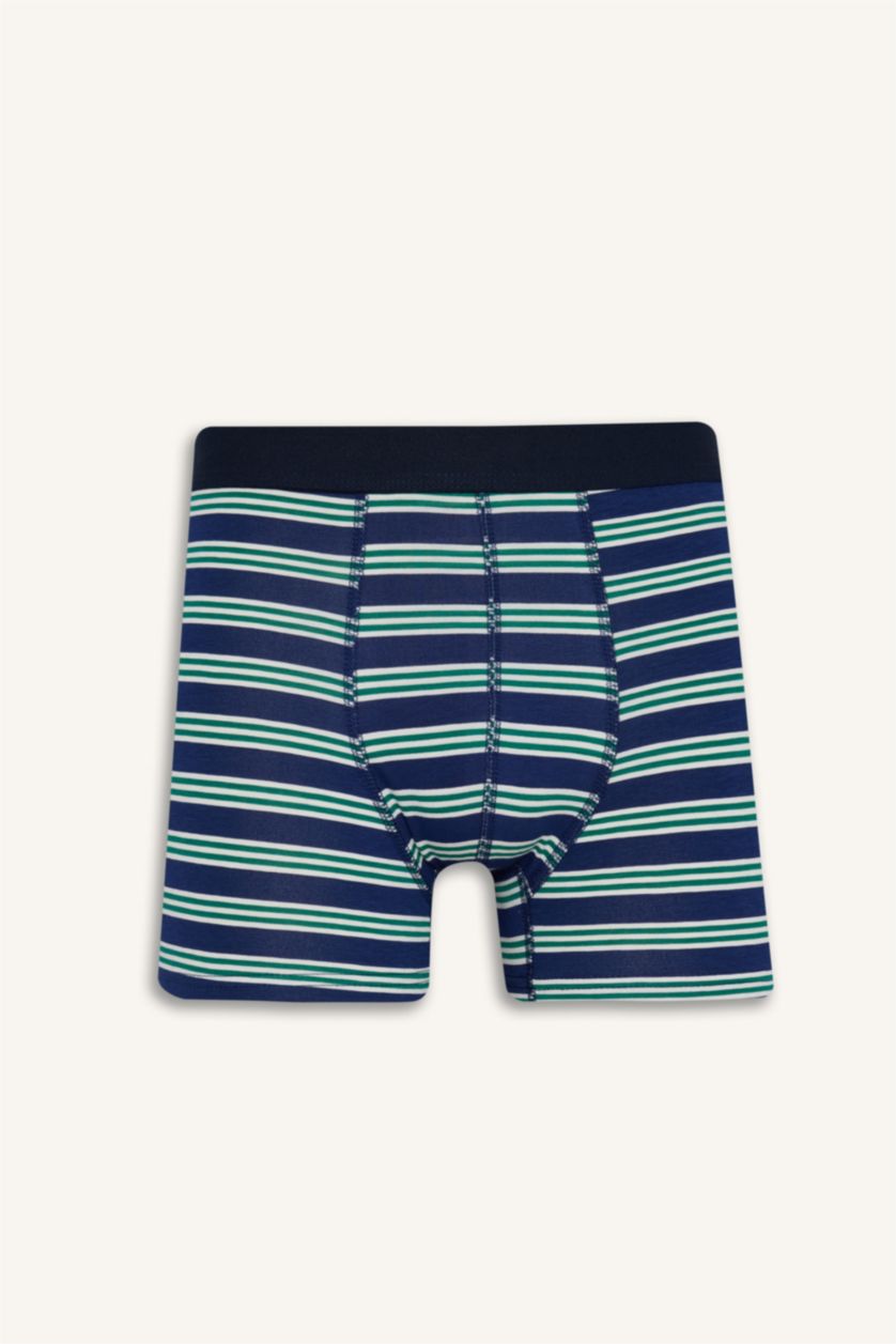 Men NAVY Regular Fit Striped 3 Piece Boxers
