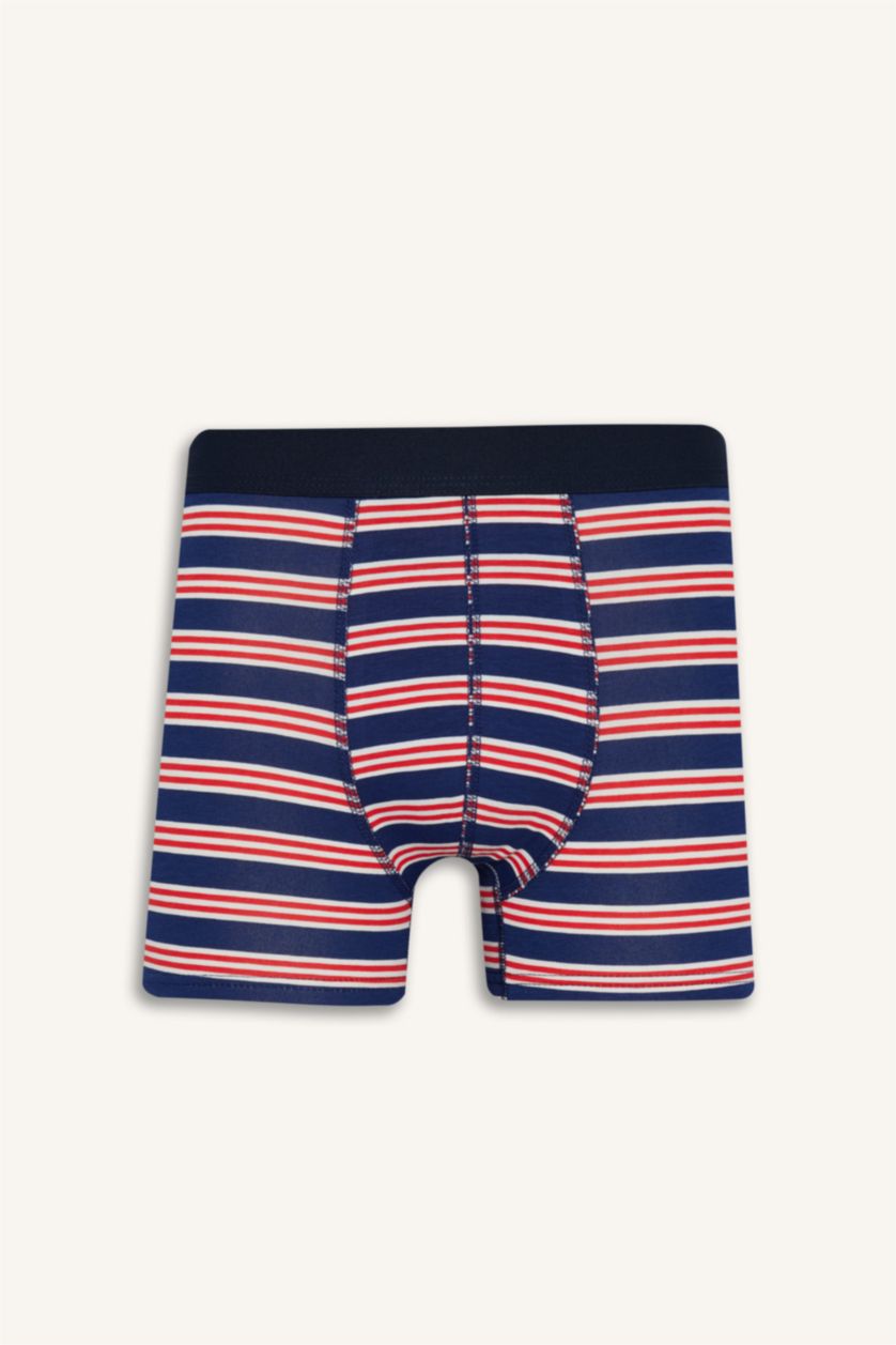 Men NAVY Regular Fit Striped 3 Piece Boxers