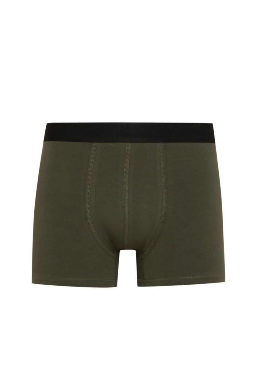 Erkek Mat Yeşil Regular Fıt 3'lü Boxer