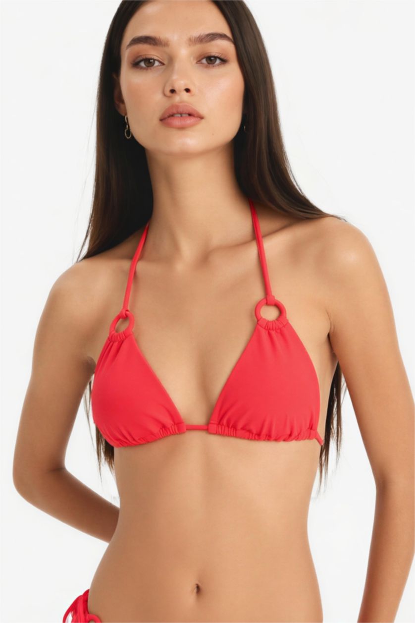 Woman Red Bikini Top