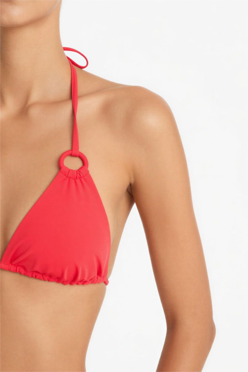 Woman Red Bikini Top