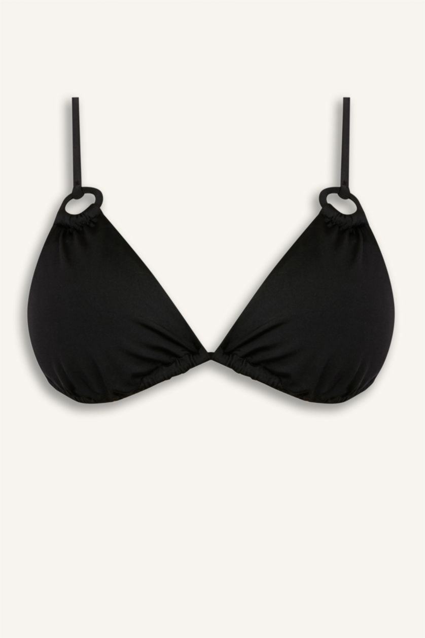 Kadın Siyah Regular Fıt Bikini Üstü