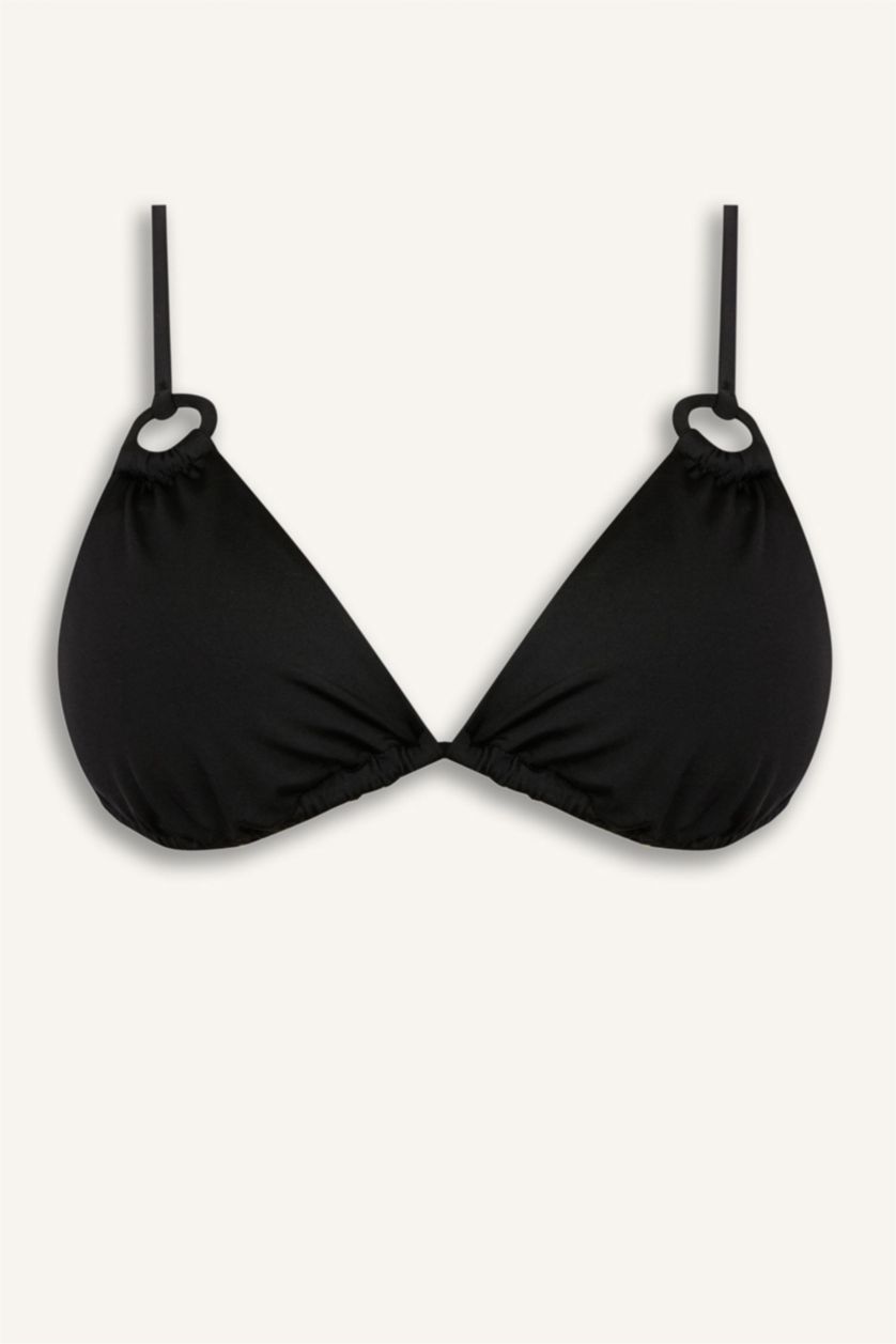 Women Black Regular Fit Bikini Top