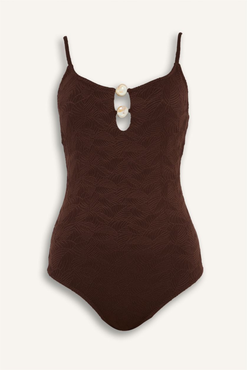 WOMAN Brown Regular Fit Swimsuit