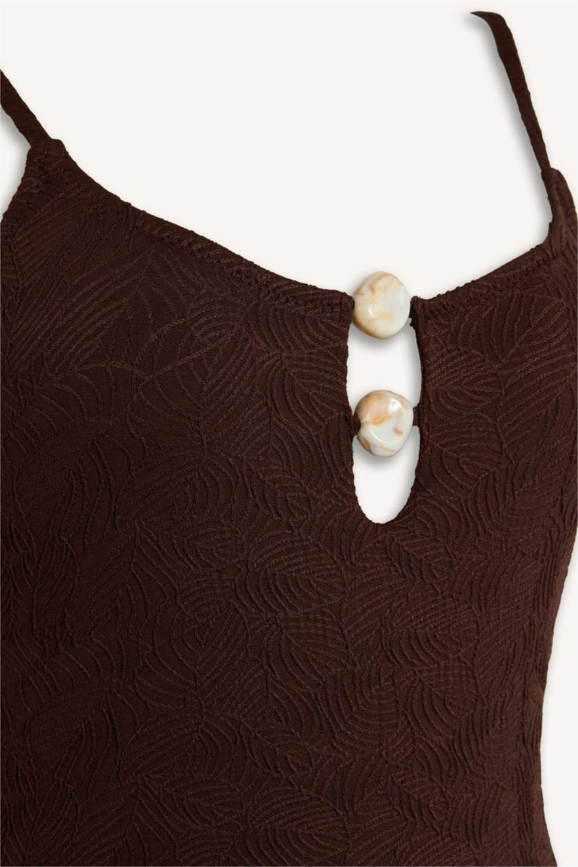 WOMAN Brown Regular Fit Swimsuit