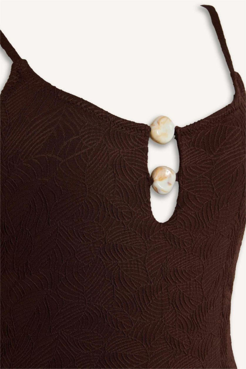Women Brown Regular Fit Swimsuit