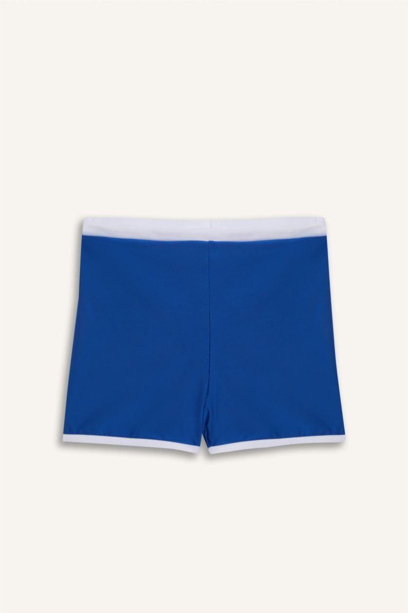 Kız Çocuk - Genç Kız Saks Baskılı Şortlu Bikini Takımı Kız Çocuk