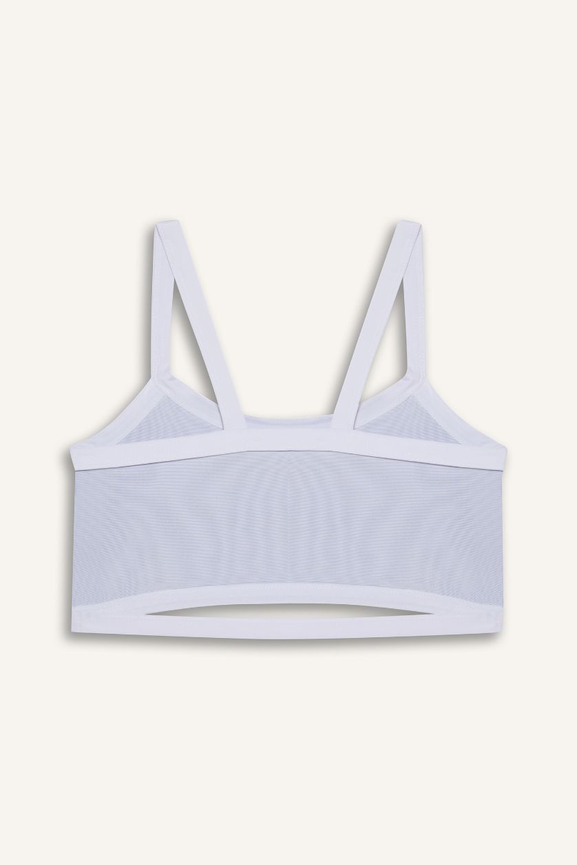 Kız Çocuk - Genç Kız Saks Baskılı Şortlu Bikini Takımı Kız Çocuk