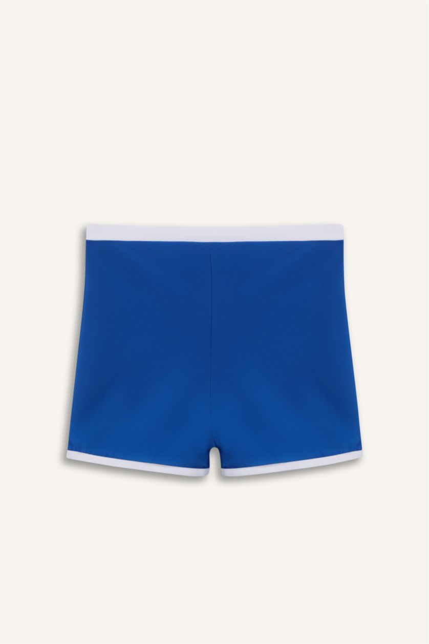 Kız Çocuk - Genç Kız Saks Baskılı Şortlu Bikini Takımı Kız Çocuk