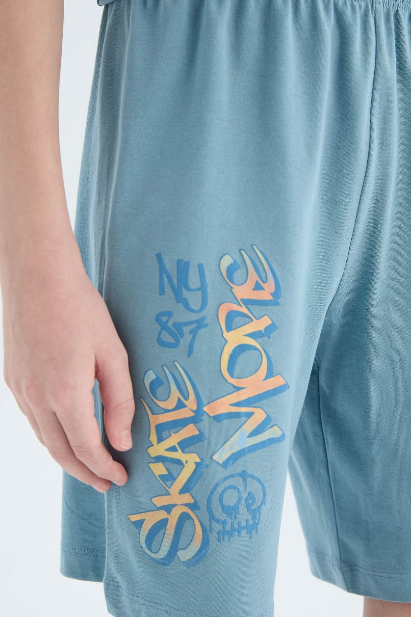 Boys & Teens Blue Boy Regular Fit 2 Piece Pajama Set