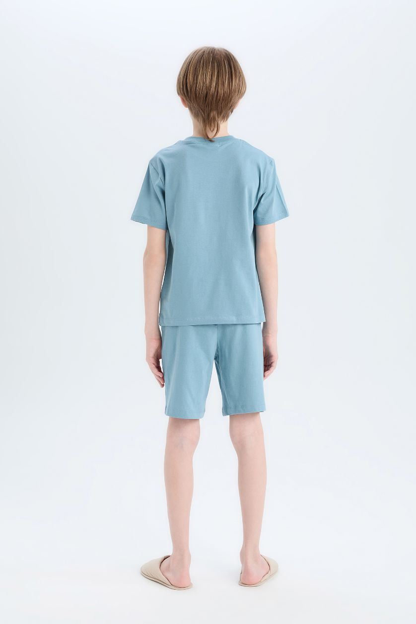 Boys & Teens Blue Boy Regular Fit 2 Piece Pajama Set