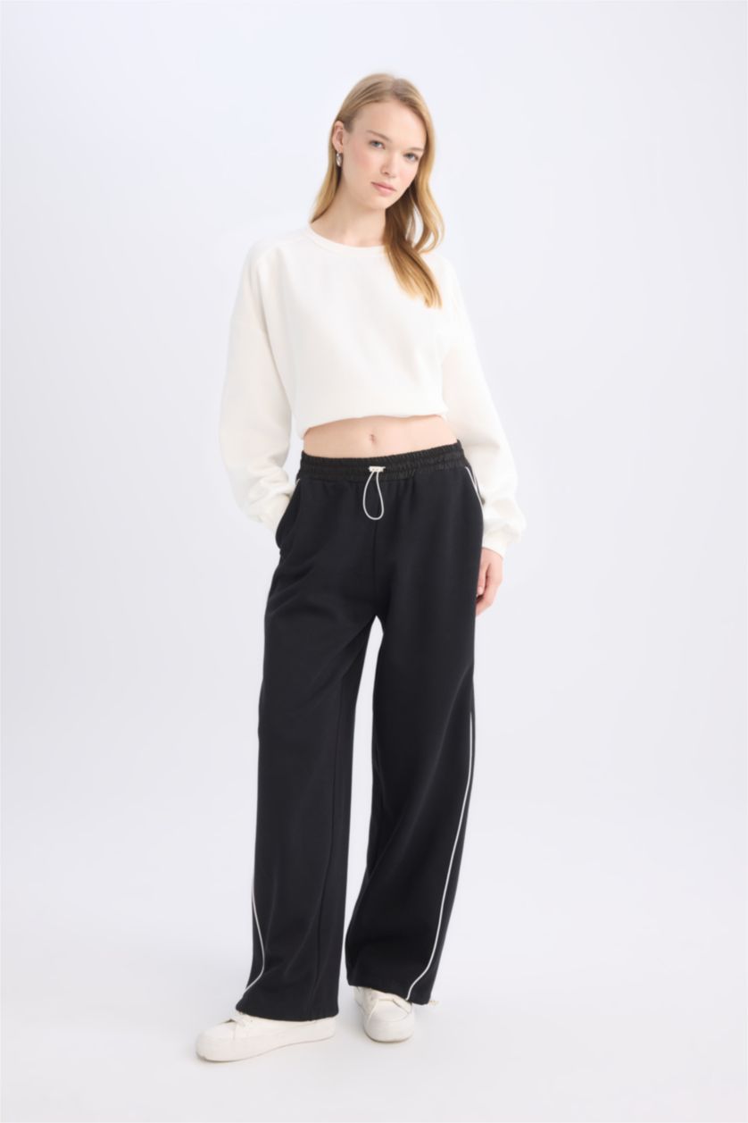 Kadın Siyah Jogger Fıt Pantolon