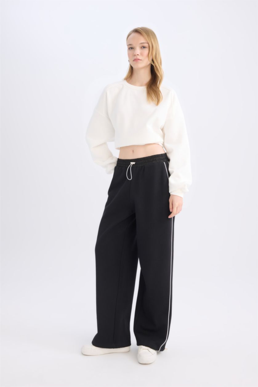 Kadın Siyah Jogger Fıt Pantolon