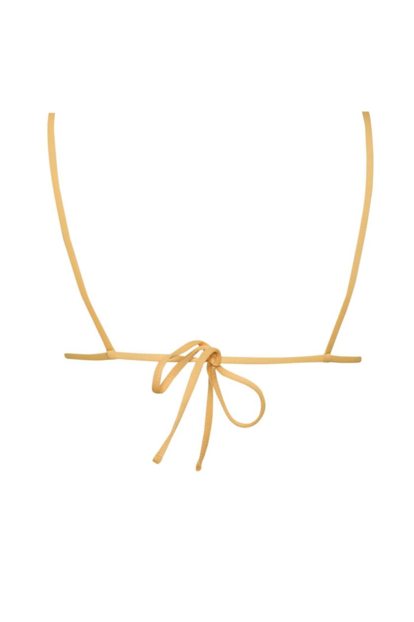 Woman Yellow Fall in Love Regular Fit Crepe Bikini Top