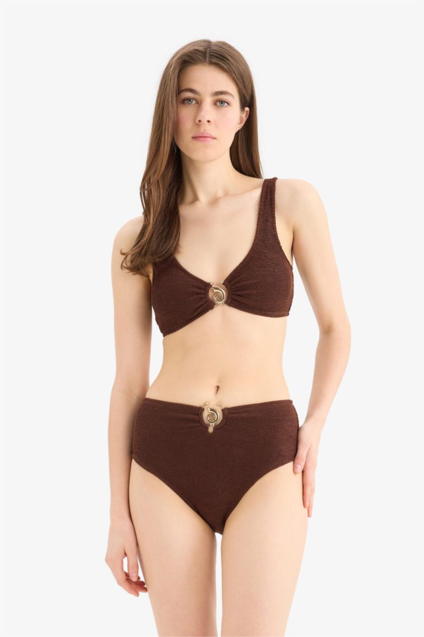 FEMME Marron Bas de bikini froissé Coupe régulière de Fall in Love
