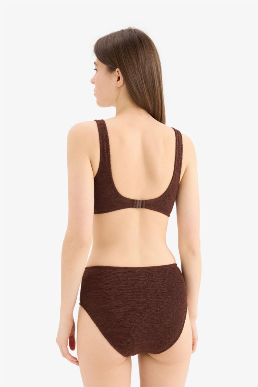 FEMME Marron Bas de bikini froissé Coupe régulière de Fall in Love