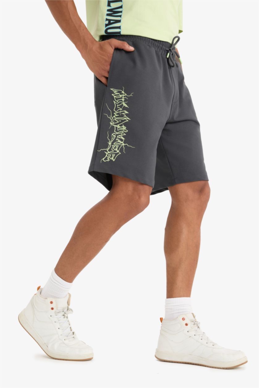 MAN Anthracite DeFactoFit NBA Milwaukee Bucks Standard Fit Shorts