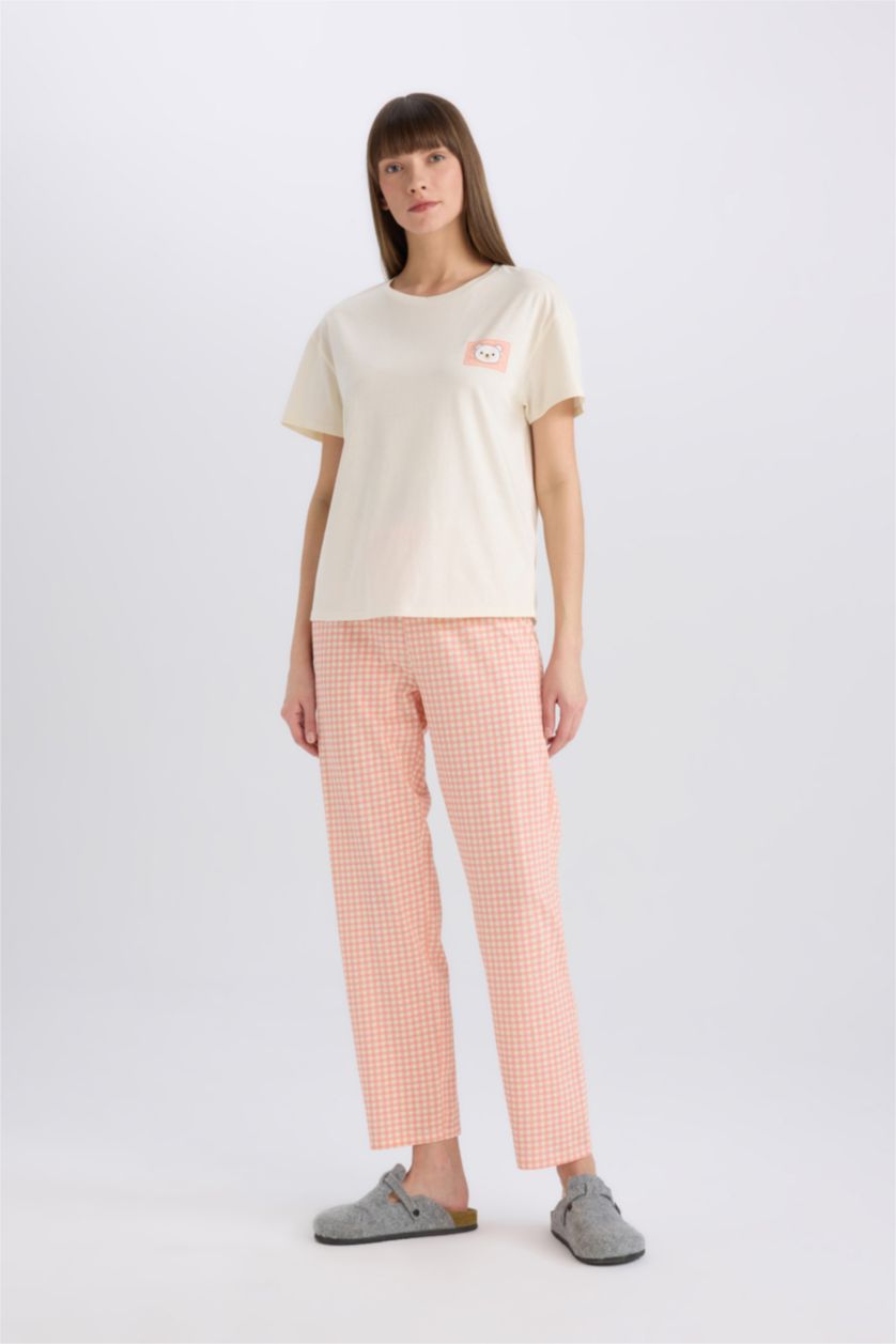 نساء سيموني طقم بيجاما تيشيرت بأكمام قصيرة و سروال من Fall in Love - قطعتين