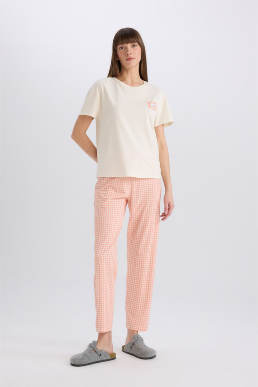 نساء سيموني طقم بيجاما تيشيرت بأكمام قصيرة و سروال من Fall in Love - قطعتين