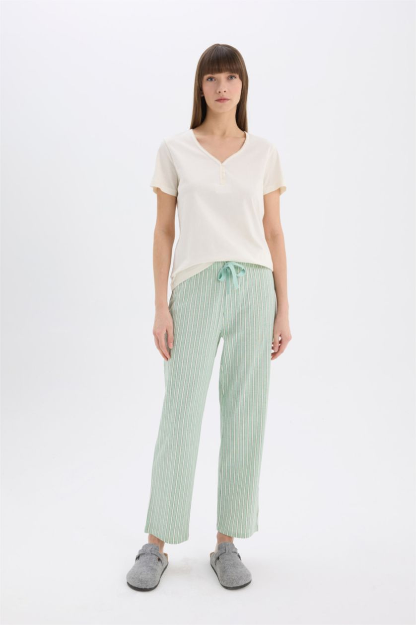 FEMME Bleu Ensemble Pyjama T-shirt et Pantalon de Fall in Love