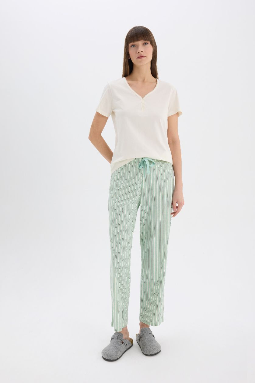 FEMME Bleu Ensemble Pyjama T-shirt et Pantalon de Fall in Love